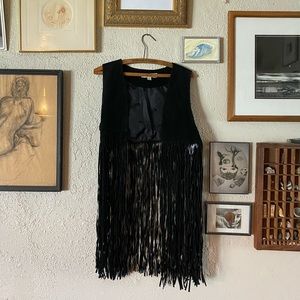 Suede Fringe Vest